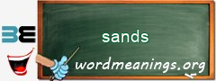 WordMeaning blackboard for sands